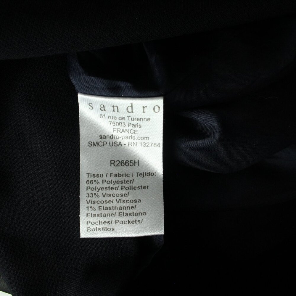 Sandro Black Lamb Leather Front Patch Pocket Slee… - image 8